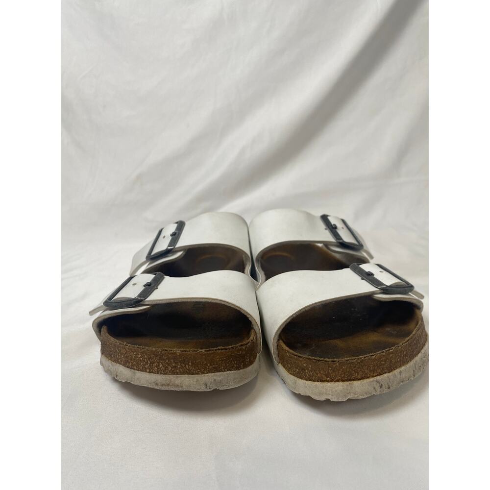 Birkenstock Arizona Leather Sandals in White size Eu 41 Us 10 Narrow Width - Picture 3 of 11